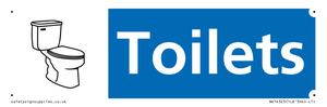 NV14323: Toilets Illustrated Dementia Friendly Sign NHS Style Blue
