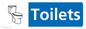 NV14323: Toilets Illustrated Dementia Friendly Sign NHS Style Blue