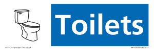 NV14323: Toilets Illustrated Dementia Friendly Sign NHS Style Blue