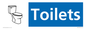 NV14323: Toilets Illustrated Dementia Friendly Sign NHS Style Blue