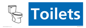 NV14323: Toilets Illustrated Dementia Friendly Sign NHS Style Blue