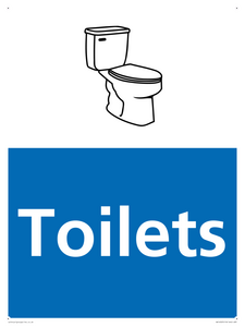 NV14323: Toilets Illustrated Dementia Friendly Sign NHS Style Blue