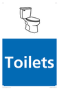 NV14323: Toilets Illustrated Dementia Friendly Sign NHS Style Blue