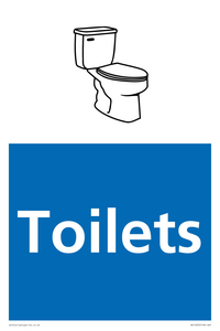 NV14323: Toilets Illustrated Dementia Friendly Sign NHS Style Blue