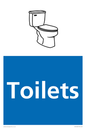 NV14323: Toilets Illustrated Dementia Friendly Sign NHS Style Blue