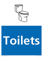NV14323: Toilets Illustrated Dementia Friendly Sign NHS Style Blue