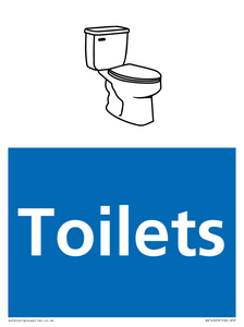 NV14323: Toilets Illustrated Dementia Friendly Sign NHS Style Blue