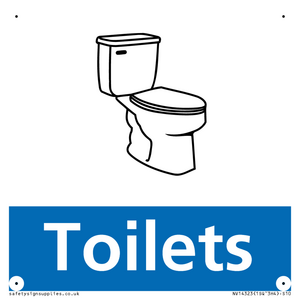 NV14323: Toilets Illustrated Dementia Friendly Sign NHS Style Blue