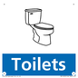 NV14323: Toilets Illustrated Dementia Friendly Sign NHS Style Blue