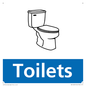 NV14323: Toilets Illustrated Dementia Friendly Sign NHS Style Blue