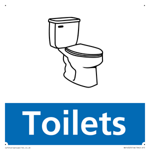 NV14323: Toilets Illustrated Dementia Friendly Sign NHS Style Blue