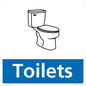 NV14323: Toilets Illustrated Dementia Friendly Sign NHS Style Blue