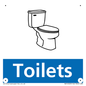 NV14323: Toilets Illustrated Dementia Friendly Sign NHS Style Blue