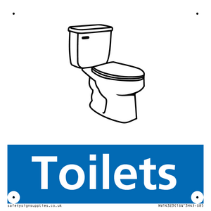 NV14323: Toilets Illustrated Dementia Friendly Sign NHS Style Blue
