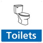 NV14323: Toilets Illustrated Dementia Friendly Sign NHS Style Blue