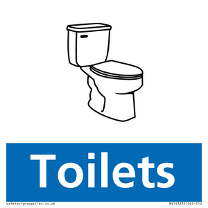 NV14323: Toilets Illustrated Dementia Friendly Sign NHS Style Blue