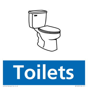 NV14323: Toilets Illustrated Dementia Friendly Sign NHS Style Blue