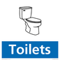 NV14323: Toilets Illustrated Dementia Friendly Sign NHS Style Blue