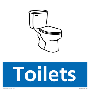 NV14323: Toilets Illustrated Dementia Friendly Sign NHS Style Blue