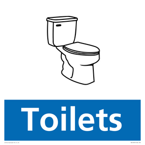 NV14323: Toilets Illustrated Dementia Friendly Sign NHS Style Blue