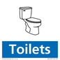 NV14323: Toilets Illustrated Dementia Friendly Sign NHS Style Blue