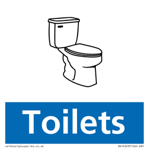 NV14323: Toilets Illustrated Dementia Friendly Sign NHS Style Blue