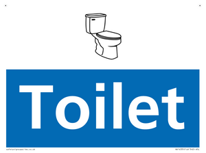 NV14335: Toilet Illustrated Dementia Friendly Sign NHS Style Blue