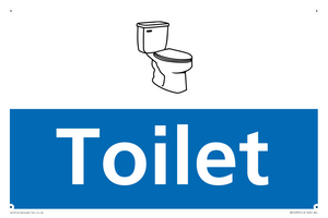 NV14335: Toilet Illustrated Dementia Friendly Sign NHS Style Blue