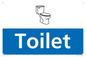 NV14335: Toilet Illustrated Dementia Friendly Sign NHS Style Blue