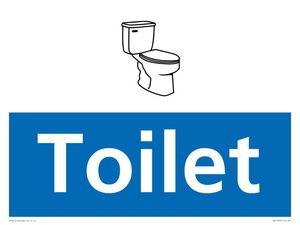 NV14335: Toilet Illustrated Dementia Friendly Sign NHS Style Blue