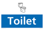 NV14335: Toilet Illustrated Dementia Friendly Sign NHS Style Blue
