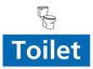 NV14335: Toilet Illustrated Dementia Friendly Sign NHS Style Blue