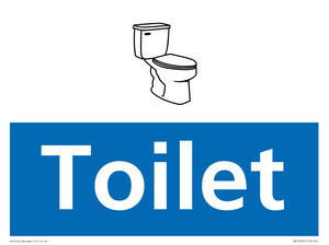 NV14335: Toilet Illustrated Dementia Friendly Sign NHS Style Blue