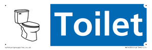 NV14335: Toilet Illustrated Dementia Friendly Sign NHS Style Blue
