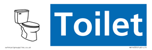 NV14335: Toilet Illustrated Dementia Friendly Sign NHS Style Blue