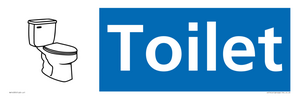 NV14335: Toilet Illustrated Dementia Friendly Sign NHS Style Blue