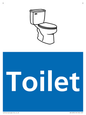 NV14335: Toilet Illustrated Dementia Friendly Sign NHS Style Blue