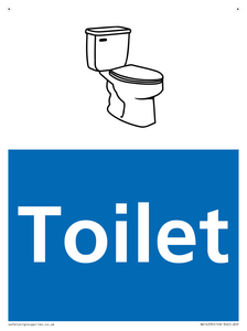 NV14335: Toilet Illustrated Dementia Friendly Sign NHS Style Blue