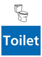 NV14335: Toilet Illustrated Dementia Friendly Sign NHS Style Blue