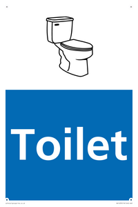 NV14335: Toilet Illustrated Dementia Friendly Sign NHS Style Blue