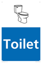 NV14335: Toilet Illustrated Dementia Friendly Sign NHS Style Blue