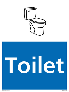 NV14335: Toilet Illustrated Dementia Friendly Sign NHS Style Blue