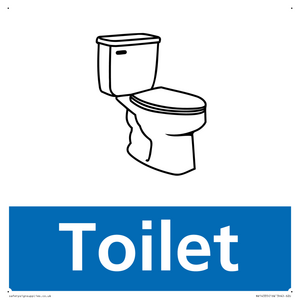 NV14335: Toilet Illustrated Dementia Friendly Sign NHS Style Blue