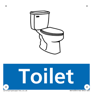 NV14335: Toilet Illustrated Dementia Friendly Sign NHS Style Blue