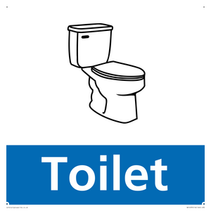 NV14335: Toilet Illustrated Dementia Friendly Sign NHS Style Blue