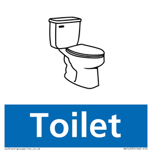 NV14335: Toilet Illustrated Dementia Friendly Sign NHS Style Blue