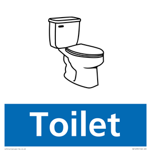 NV14335: Toilet Illustrated Dementia Friendly Sign NHS Style Blue