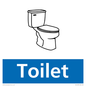 NV14335: Toilet Illustrated Dementia Friendly Sign NHS Style Blue