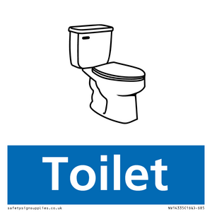 NV14335: Toilet Illustrated Dementia Friendly Sign NHS Style Blue