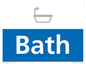 NV14337: Bath Illustrated Dementia Friendly Sign NHS Style Blue